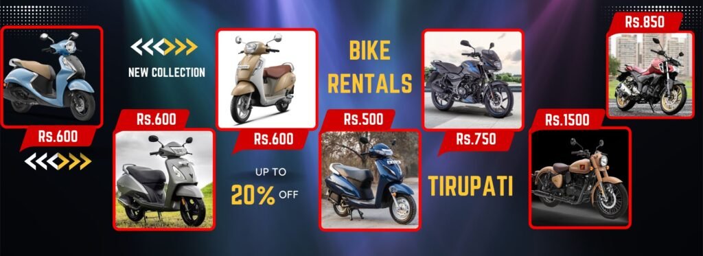 Self Drive Bike Rentals in Tirupati