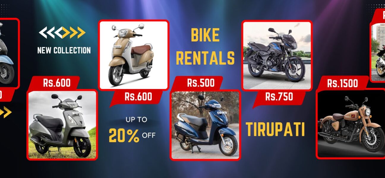 Self Drive Bike Rentals in Tirupati